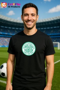 Tricou barbat cu logo stema Celtic FC Scotia , din bumbac 100% - Img 6