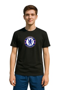 Tricou barbat cu logo stema Chelsea FC Anglia , din bumbac 100% - Img 2