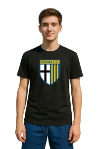 Tricou barbat cu logo stema FC Parma Italia , din bumbac 100% - Img 2