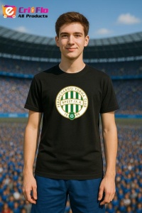 Tricou barbat cu logo stema Ferencvaros TC Ungaria , din bumbac 100% - Img 3