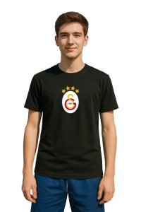 Tricou barbat cu logo stema Galatasaray SK Turcia , din bumbac 100% - Img 2