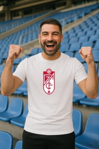 Tricou barbat cu logo stema Granada CF Spania , din bumbac 100% - Img 7