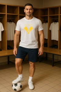 Tricou barbat cu logo stema Hellas Verona Italia , din bumbac 100% - Img 9