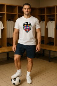 Tricou barbat cu logo stema Levante UD Spania , din bumbac 100% - Img 9