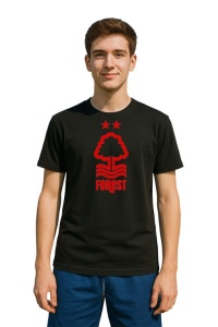 Tricou barbat cu logo stema Nottingham Forest FC Anglia , din bumbac 100% - Img 2