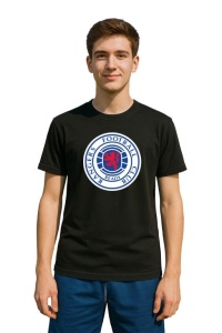 Tricou barbat cu logo stema Rangers FC Scotia , din bumbac 100% - Img 2