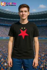 Tricou barbat cu logo stema Slavia-symbol-nowordmark-RGB Germania , din bumbac 100% - Img 4