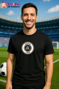 Tricou barbat cu logo stema Spezia Calcio Italia , din bumbac 100% - Img 5