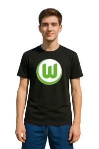 Tricou barbat cu logo stema VfL Wolfsburg Germania , din bumbac 100% - Img 2