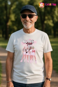 Tricou barbat Kpop cu trupa BLACK PINK BLINKS music Coreean 149 - Img 5