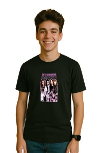 Tricou barbat Kpop cu trupa BLACK PINK ROSE music Coreean 156 - Img 3