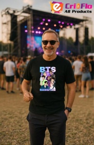 Tricou barbat Kpop cu trupa BTS ARMY music Coreean 187 - Img 8