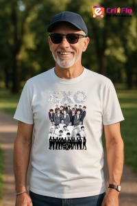 Tricou barbat Kpop cu trupa EXO 10 music Coreean 206 - Img 5