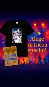 Tricou barbat Kpop cu trupa HAERIN music Coreean 214 - Img 10