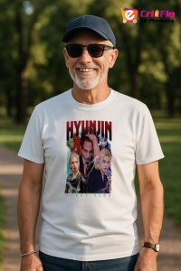 Tricou barbat Kpop cu trupa HYUNJUN music Coreean 216 - Img 5