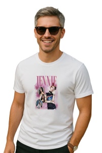 Tricou barbat Kpop cu trupa JENNIE music Coreean 223 - Img 2