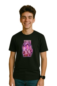 Tricou barbat Kpop cu trupa JIMIN music Coreean 234 - Img 1