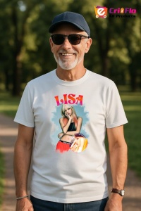 Tricou barbat Kpop cu trupa LISA 3 music Coreean 256 - Img 5