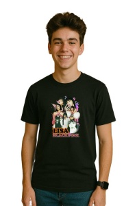 Tricou barbat Kpop cu trupa LISA 7 music Coreean 260 - Img 3
