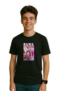 Tricou barbat Kpop cu trupa SANA 3 music Coreean 285 - Img 3