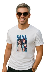 Tricou barbat Kpop cu trupa SANA music Coreean 283 - Img 2