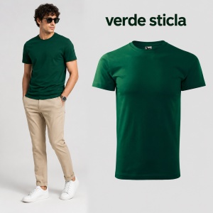 Tricou bărbat Malfini Basic Clasic, 100% bumbac, 160 g/m², guler rotund, 48 de culori, mărimi XS–5XL - Img 18