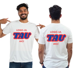 Tricou barbat personalizat cu logo-ul companiei - Fata + Spate