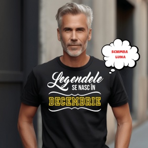 Tricou bărbat personalizat - Legendele se nasc in ( luna anului )