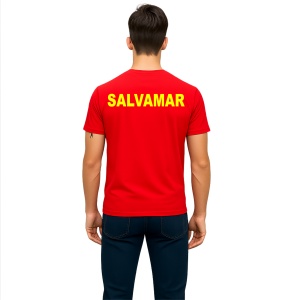 Tricou Barbat Salvamar Rosu - pentru Piscina, Plaja, Litoral, Strand