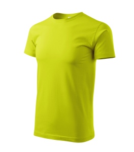 Tricou pentru barbati basic din bumbac de culoare galben lamaie