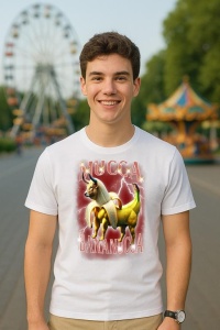 Tricou Barbat Tralalero Tralala cu personajul Bananucca Funny Italian Brainrot Animals Meme - Img 5