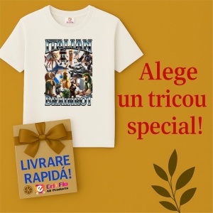 Tricou Barbat Tralalero Tralala cu personajul Bombardiro Crocodilo - Italian Brainrot Meme (3) - Img 7