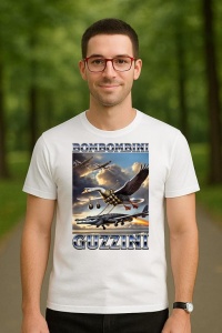 Tricou Barbat Tralalero Tralala cu personajul Bombombini Guzzini - Italian Brainrot Meme