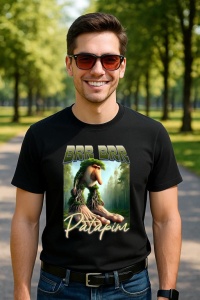 Tricou Barbat Tralalero Tralala cu personajul Brr Brr Patapim Italian Brainrot Meme Forest Monkey Bootleg - Img 4