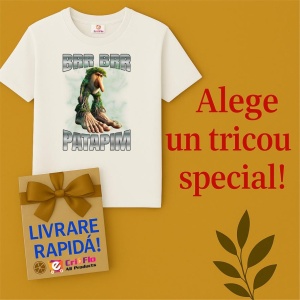 Tricou Barbat Tralalero Tralala cu personajul Brr Brr Patapim - Img 7