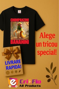 Tricou Barbat Tralalero Tralala cu personajul Chimpanzini Bananini - Italian Brainrot Meme (2) - Img 6