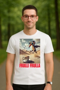 Tricou Barbat Tralalero Tralala cu personajul Frulli Frulla - Italian Brainrot Meme - Img 4