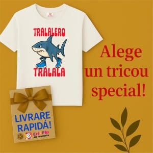 Tricou Barbat Tralalero Tralala cu personajul Tralalero Tralala Funny Italian brainrot Shark meme - Img 7