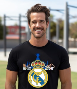 Tricou barbati din bumbac 100%, personalizat cu Real Madrid - Winners - Cadou