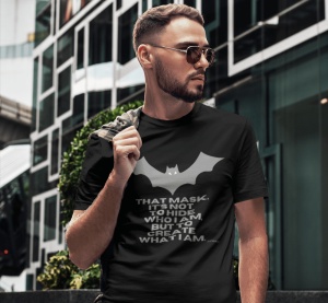 Tricou barbati haios personalizat - The Bat - din bumbac, personalizat - Cadou