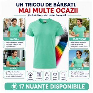 Tricou bărbați Rimeck Resist R01, 100% bumbac pre-shrunk, 160 g/m², 17 culori - Img 5