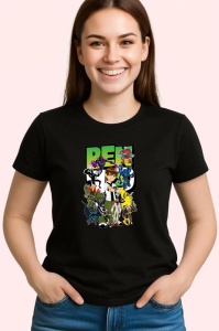 Tricou Ben 10 eroul care se transforma in extraterestri pentru a salva lumea, Copii | Dama | Barbat , tricou negru - Img 3
