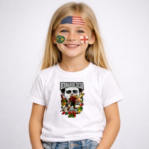 Tricou Bernardo Silva Portugal World Cup Fifa 2026 V2, din bumbac 100%, tricou alb, Copii | Dama | Barbat - Img 2