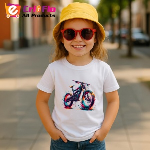 Tricou Bicicleta de munte in culori electrice fundal alb Copii | Dama | Barbat - Img 11