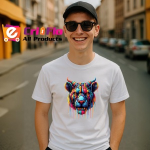 Tricou Bivol curcubeu in stil graffiti digital Copii | Dama | Barbat - Img 6