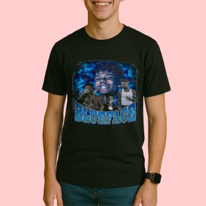 Tricou Blueface - White Duo, muzica Pop / R&B / Reggae, Dama | Barbat | Copii, Culoare Negru