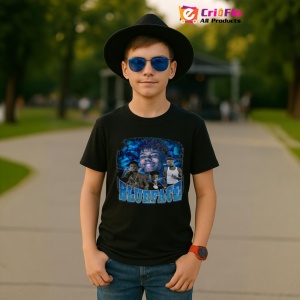 Tricou Blueface - White Duo, muzica Pop / R&B / Reggae, Dama | Barbat | Copii, Culoare Negru - Img 6