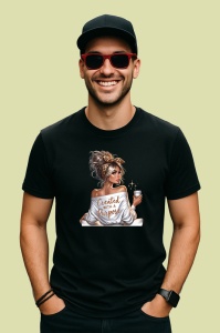 Tricou Boss girl created with a purpose, boss girl creata cu un scop, Copii | Dama | Barbat , tricou negru - Img 4
