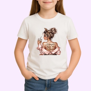 Tricou boss girl stronger than the storm, boss girl mai puternica decat furtuna, Copii | Dama | Barbat - Img 3