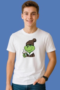 Tricou Bougie Grinch Lv Starbucks Coffee, din bumbac 100%, tricou alb, Copii | Dama | Barbat - Img 4